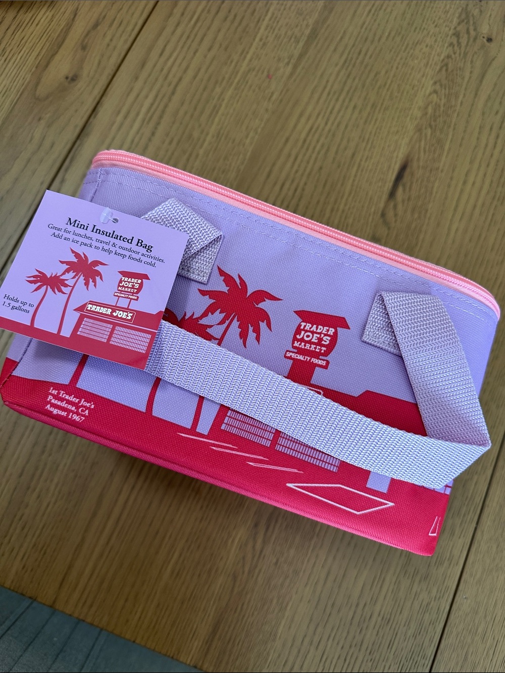 Trader Joe's Pink & Lavender Mini Insulated Bag